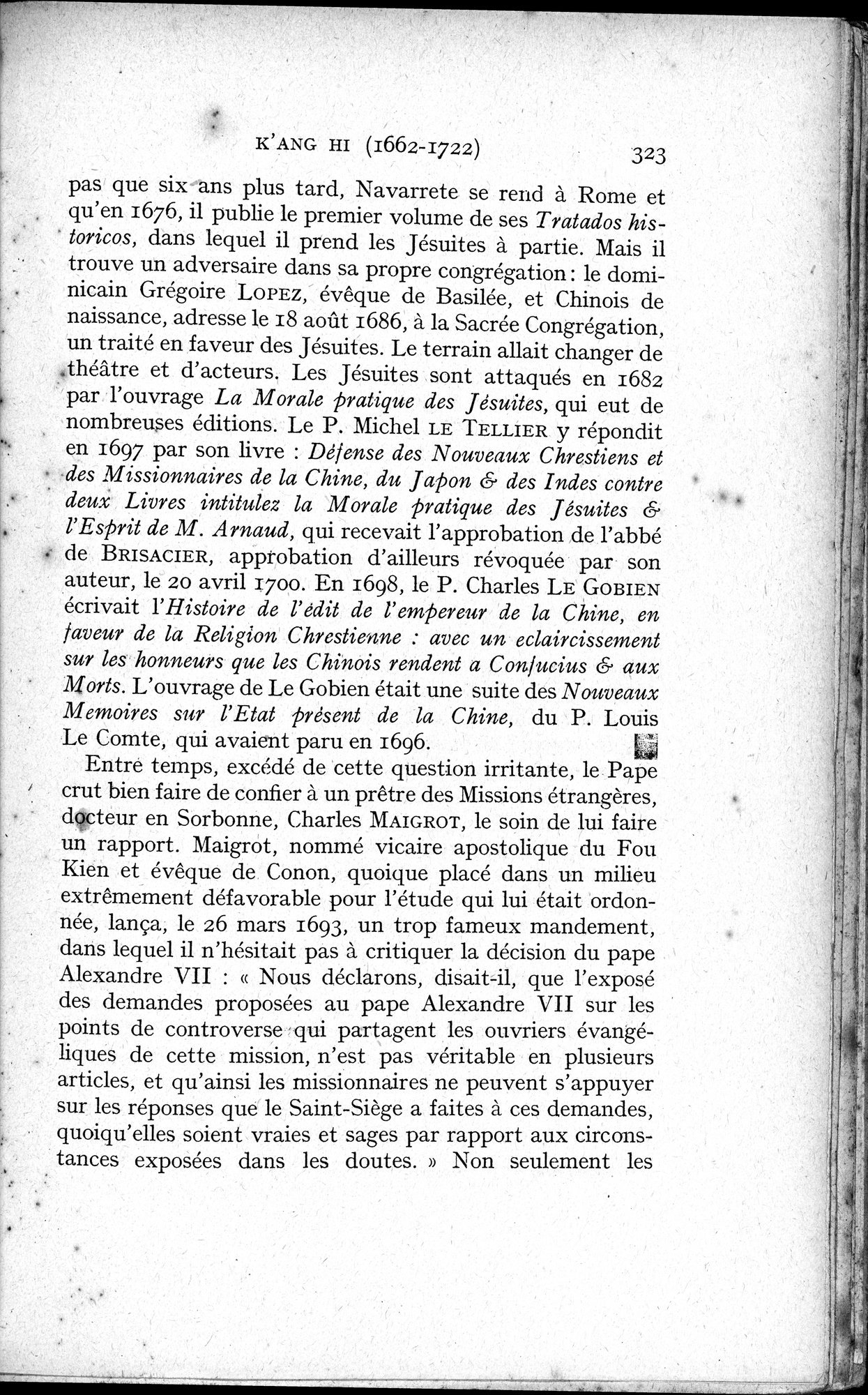 Histoire Générale de la Chine : vol.3 / 325 ページ（白黒高解像度画像）