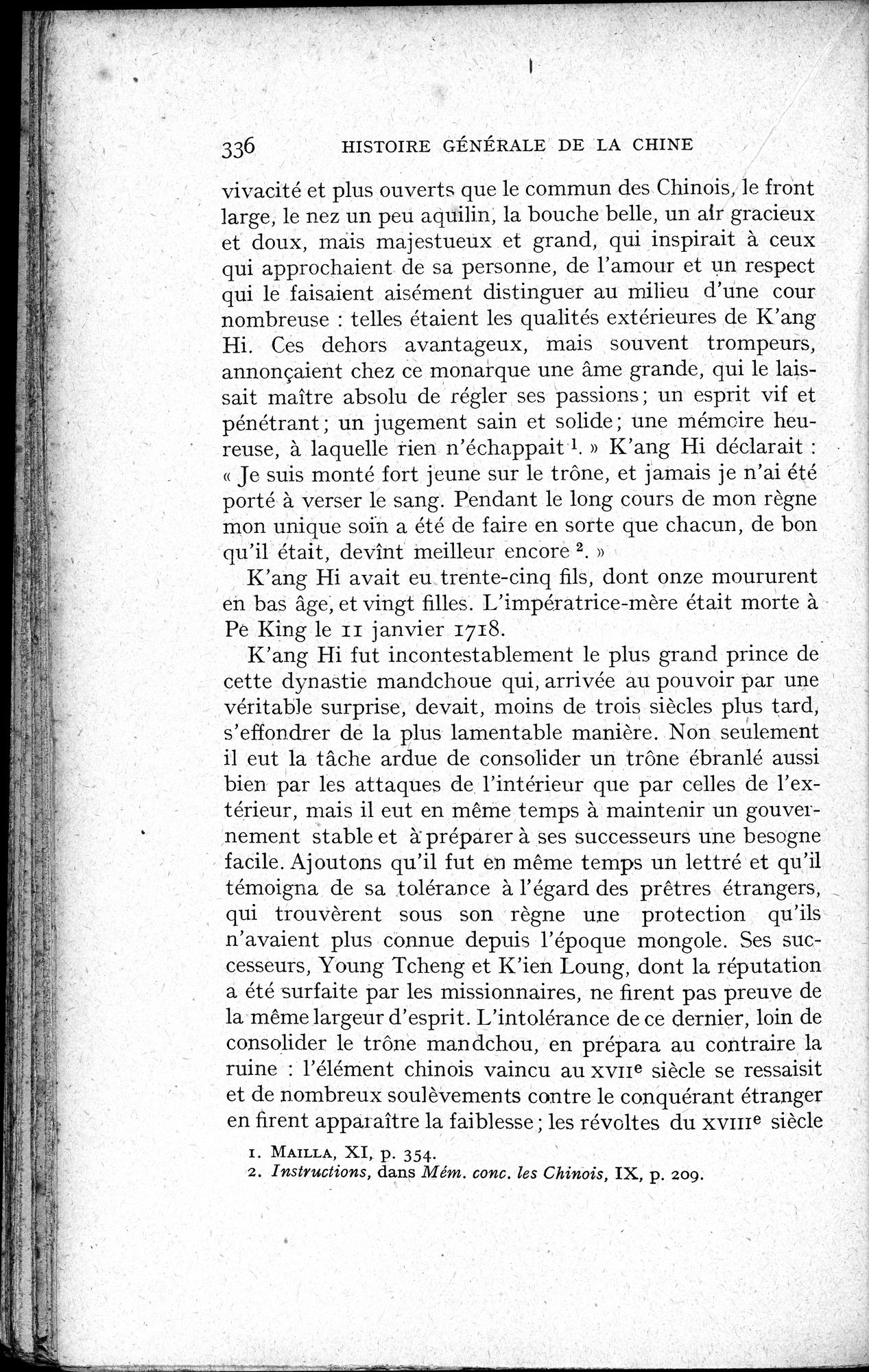 Histoire Générale de la Chine : vol.3 / 338 ページ（白黒高解像度画像）