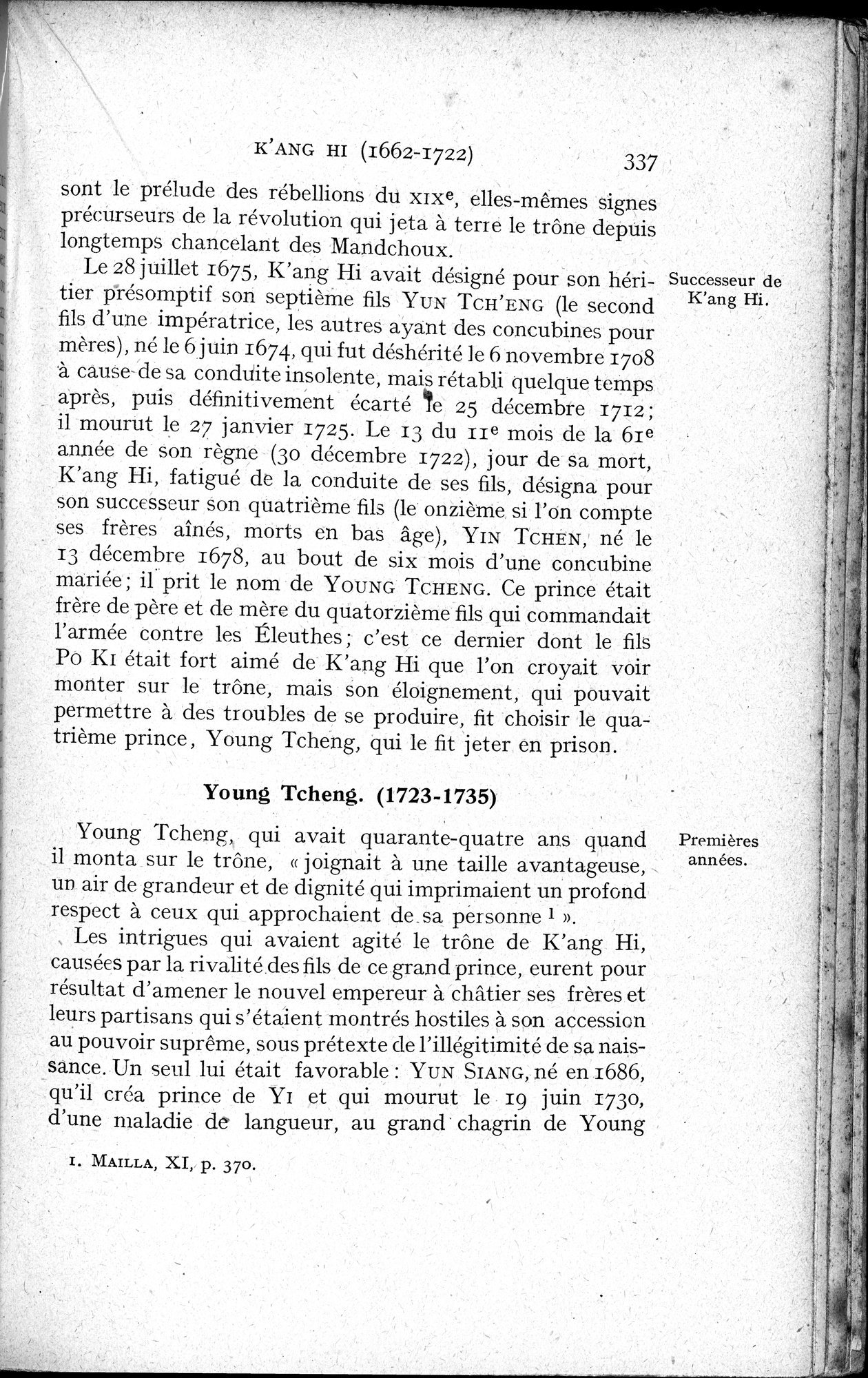 Histoire Générale de la Chine : vol.3 / 339 ページ（白黒高解像度画像）
