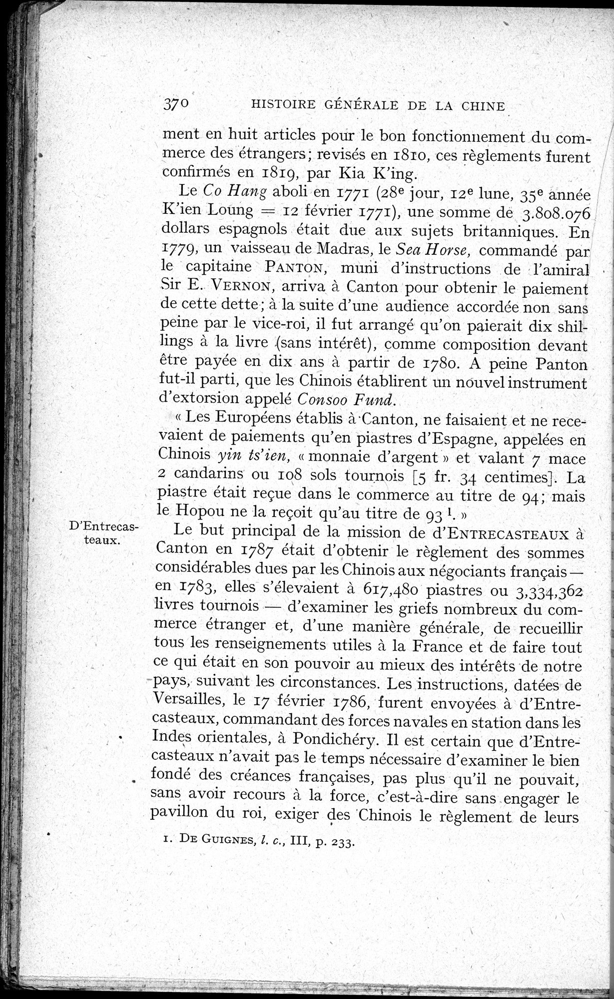 Histoire Générale de la Chine : vol.3 / 372 ページ（白黒高解像度画像）