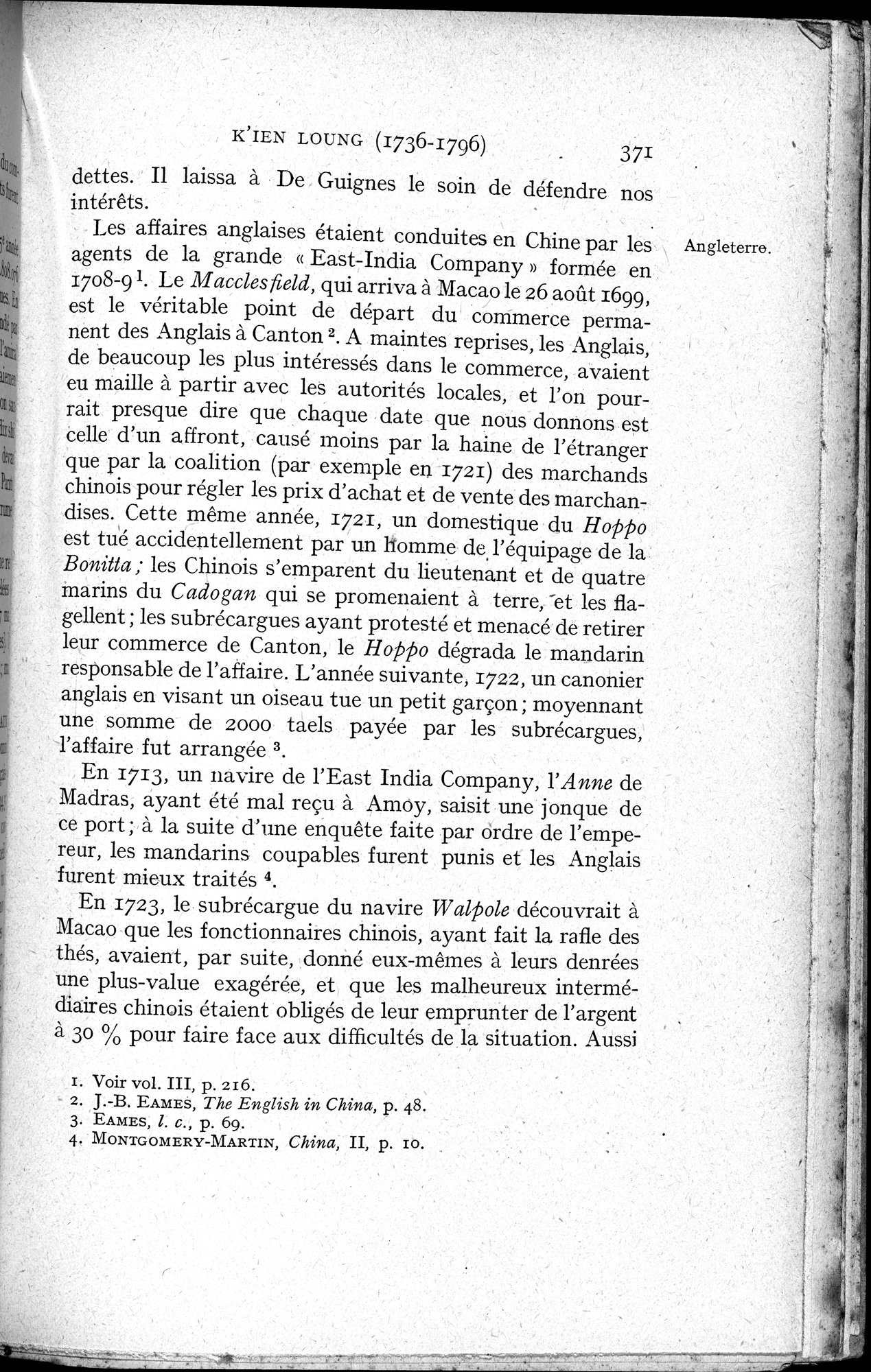 Histoire Générale de la Chine : vol.3 / 373 ページ（白黒高解像度画像）