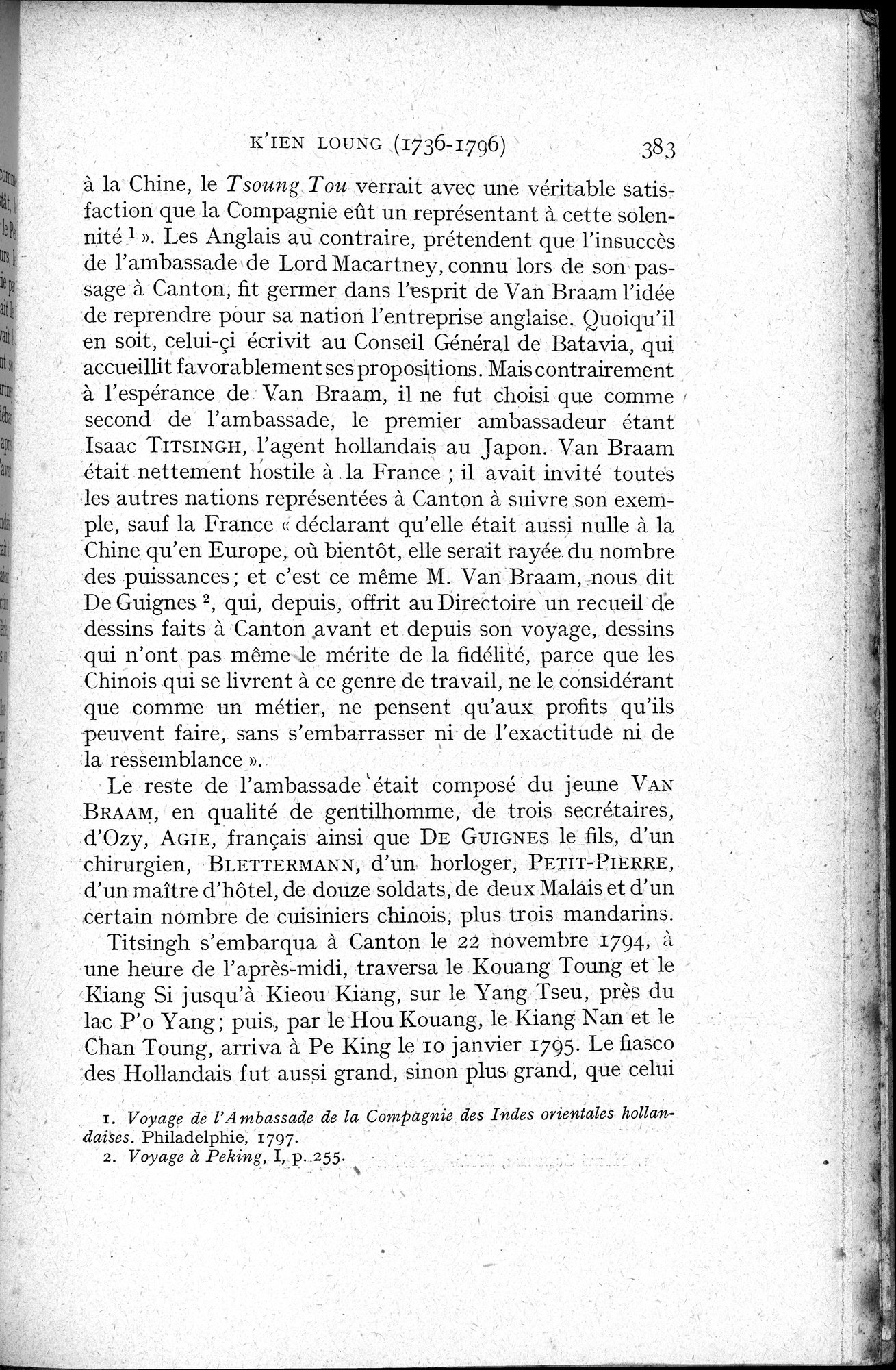 Histoire Générale de la Chine : vol.3 / 385 ページ（白黒高解像度画像）