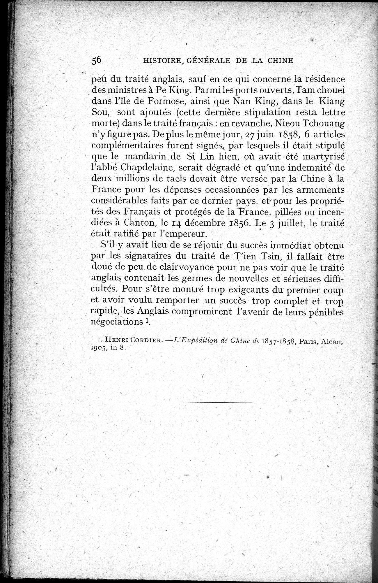 Histoire Générale de la Chine : vol.4 / 58 ページ（白黒高解像度画像）