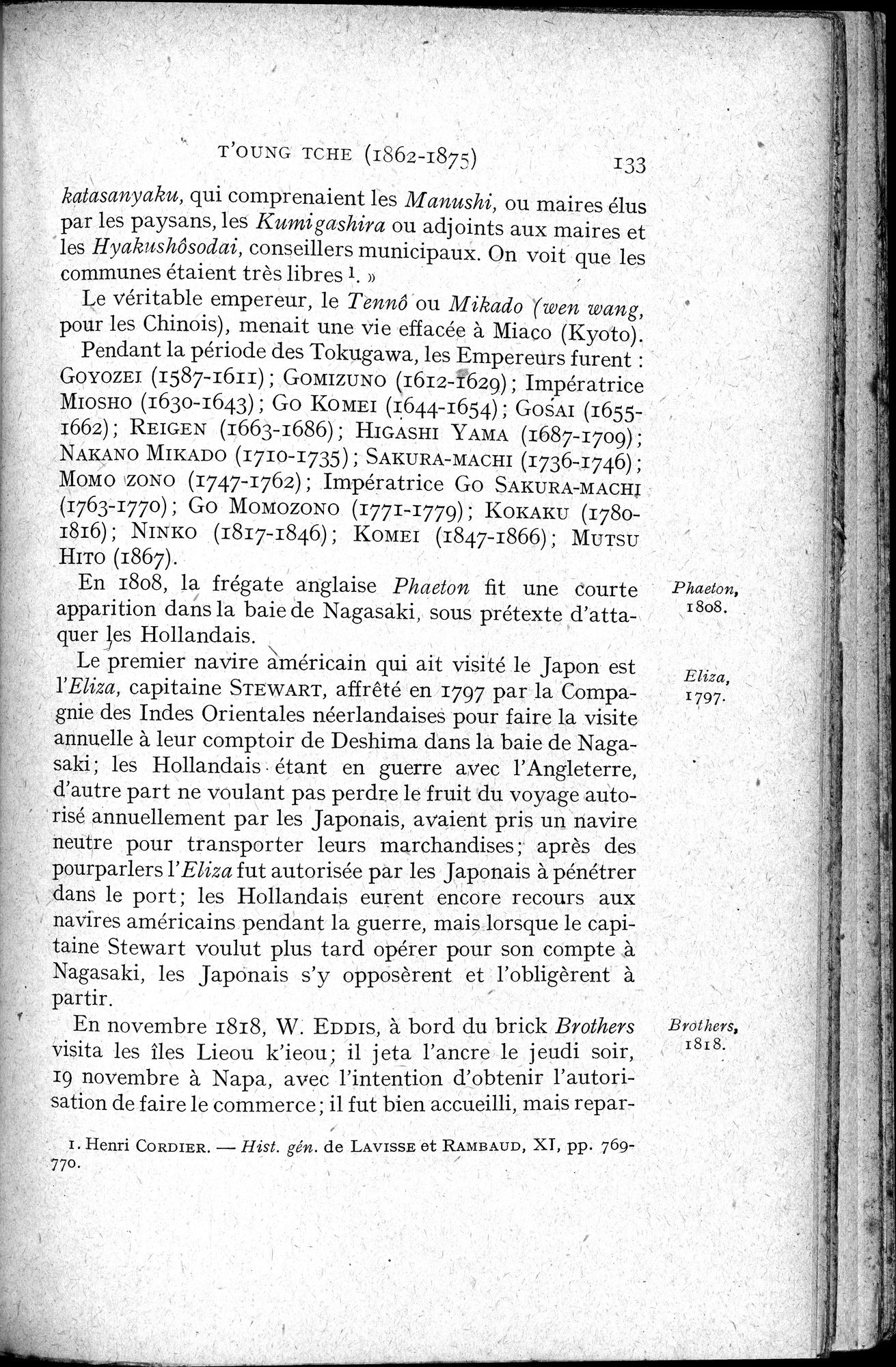 Histoire Générale de la Chine : vol.4 / 135 ページ（白黒高解像度画像）