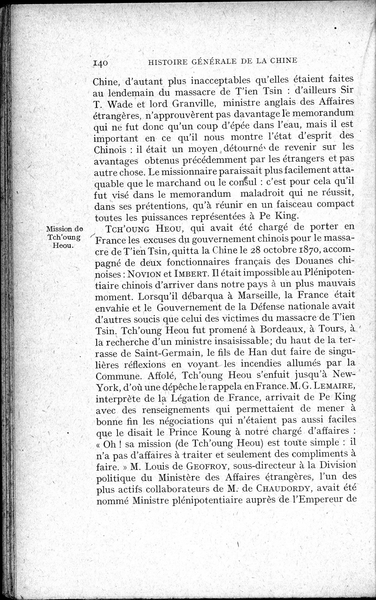 Histoire Générale de la Chine : vol.4 / 142 ページ（白黒高解像度画像）