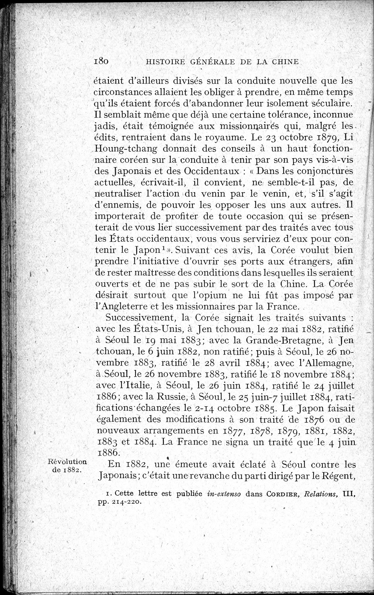 Histoire Générale de la Chine : vol.4 / 182 ページ（白黒高解像度画像）