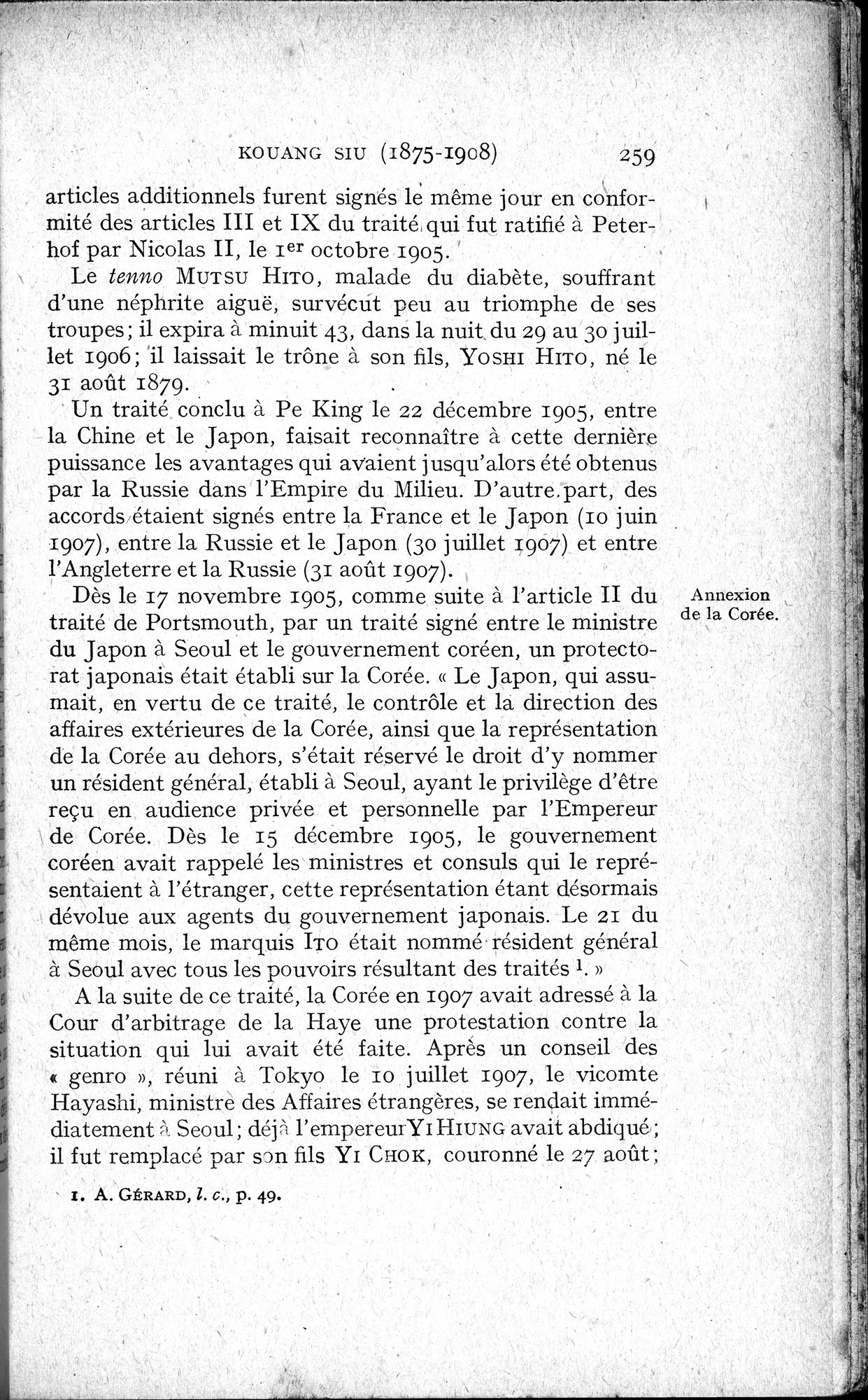 Histoire Générale de la Chine : vol.4 / 261 ページ（白黒高解像度画像）