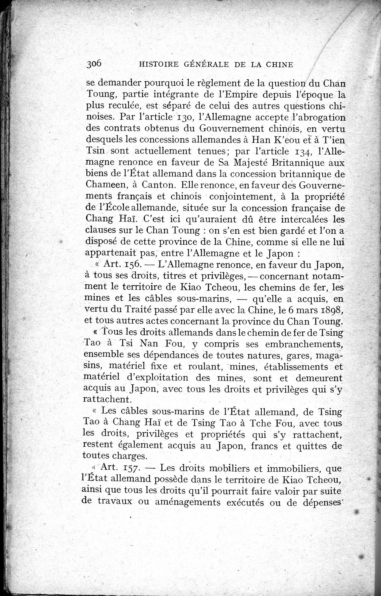 Histoire Générale de la Chine : vol.4 / 308 ページ（白黒高解像度画像）