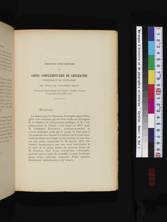 Mélanges d'Histoire et de Géographie Orientales : vol.1 / 63 ページ（カラー画像）