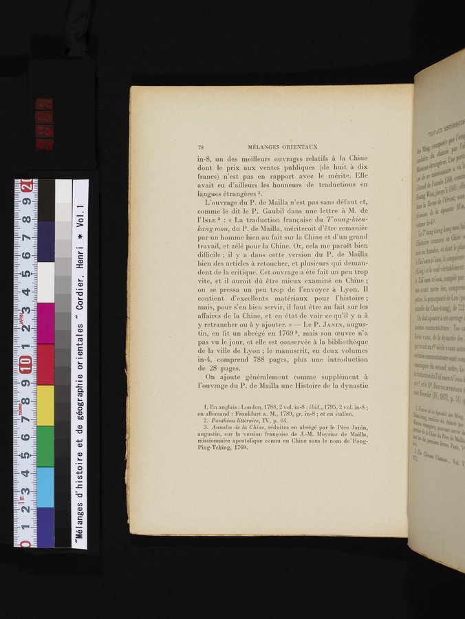 Mélanges d'Histoire et de Géographie Orientales : vol.1 / 86 ページ（カラー画像）