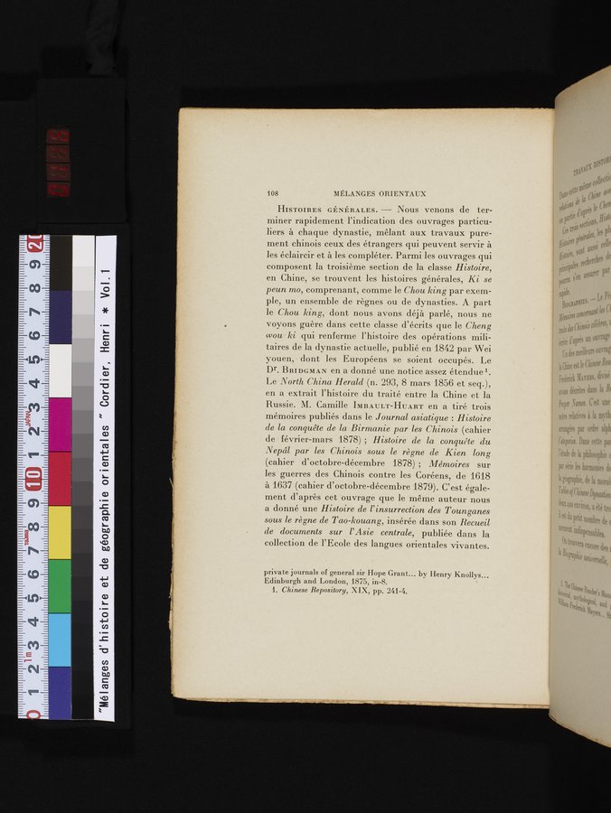 Mélanges d'Histoire et de Géographie Orientales : vol.1 / 116 ページ（カラー画像）