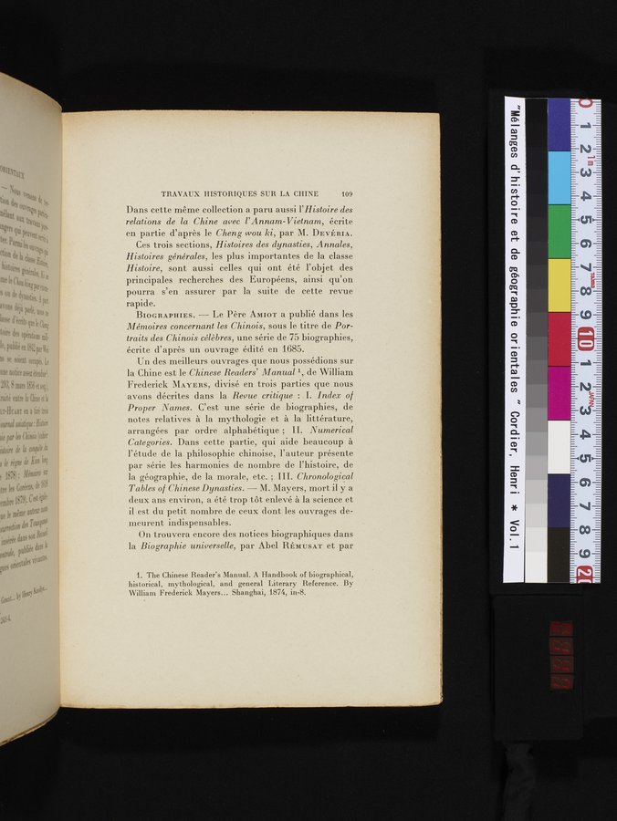 Mélanges d'Histoire et de Géographie Orientales : vol.1 / Page 117 (Color Image)