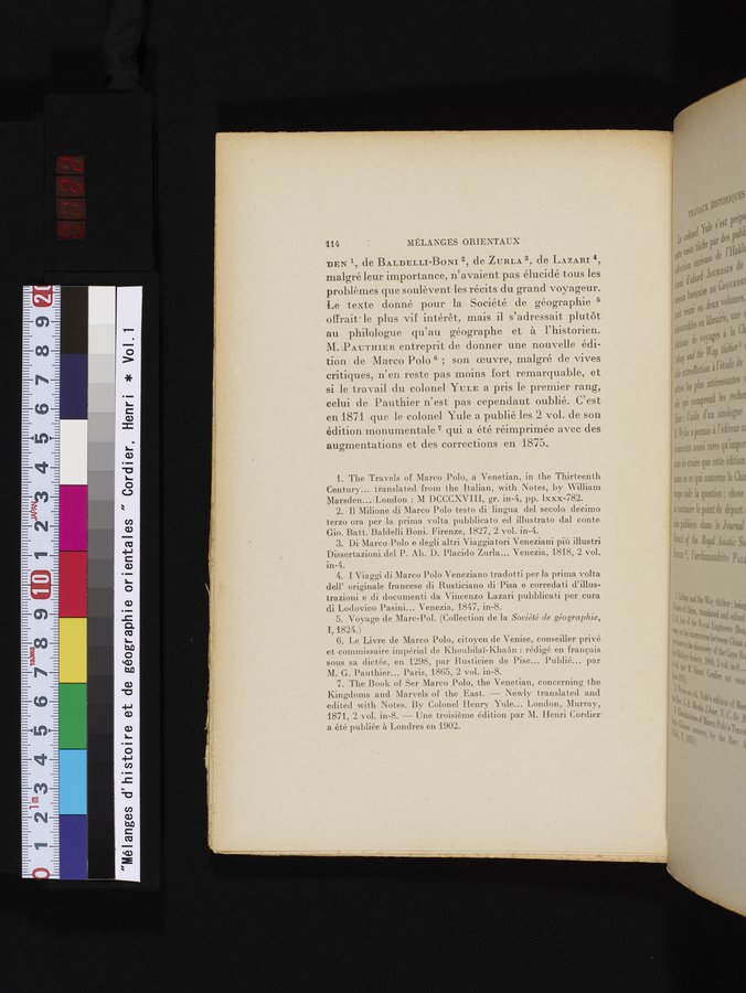 Mélanges d'Histoire et de Géographie Orientales : vol.1 / 122 ページ（カラー画像）