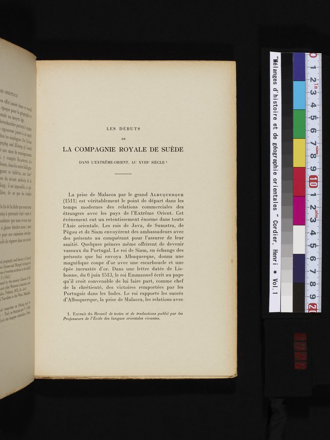 Mélanges d'Histoire et de Géographie Orientales : vol.1 / 125 ページ（カラー画像）
