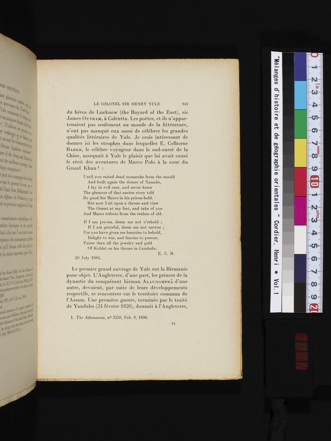 Mélanges d'Histoire et de Géographie Orientales : vol.1 / 169 ページ（カラー画像）