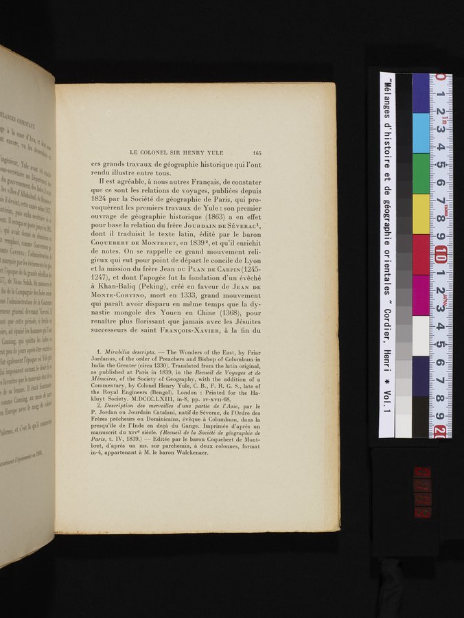 Mélanges d'Histoire et de Géographie Orientales : vol.1 / 173 ページ（カラー画像）