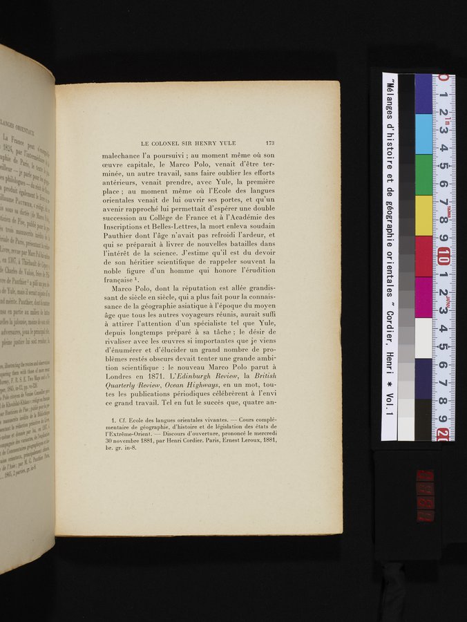 Mélanges d'Histoire et de Géographie Orientales : vol.1 / 181 ページ（カラー画像）
