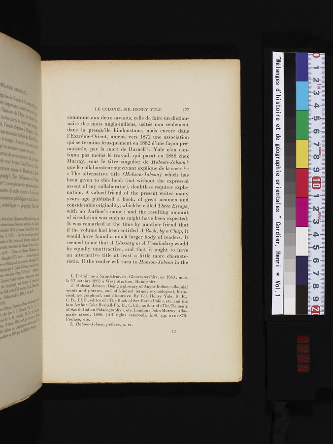 Mélanges d'Histoire et de Géographie Orientales : vol.1 / 185 ページ（カラー画像）