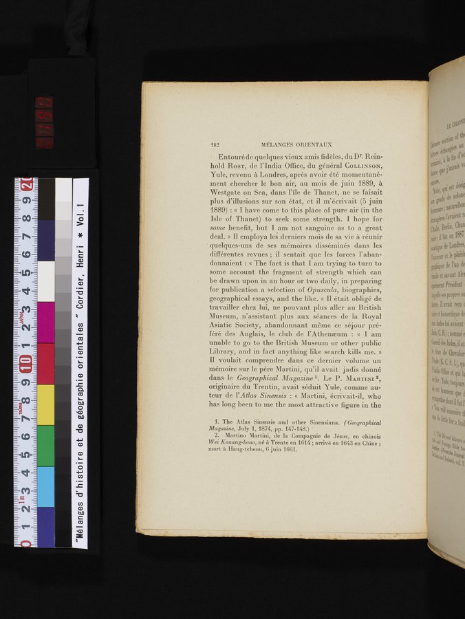Mélanges d'Histoire et de Géographie Orientales : vol.1 / 190 ページ（カラー画像）