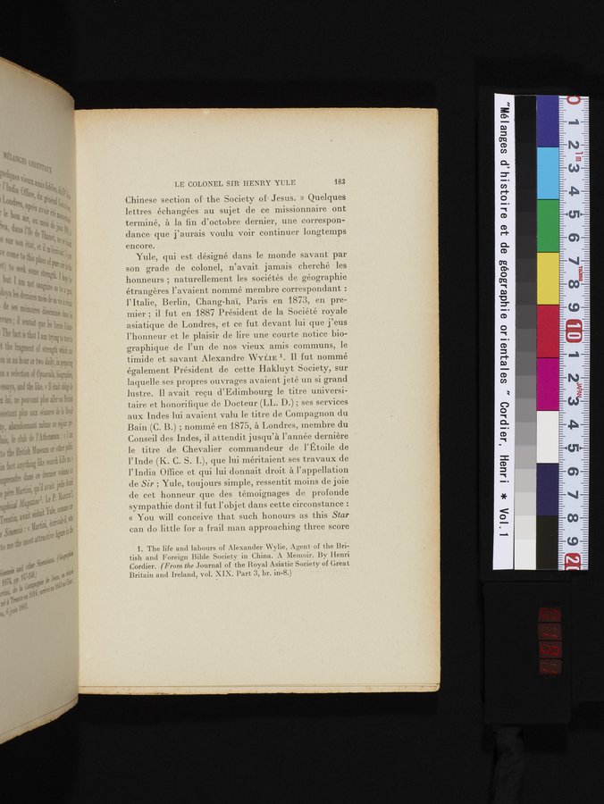 Mélanges d'Histoire et de Géographie Orientales : vol.1 / 191 ページ（カラー画像）