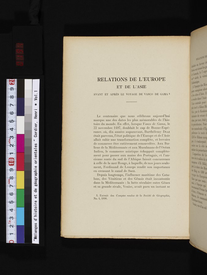 Mélanges d'Histoire et de Géographie Orientales : vol.1 / 194 ページ（カラー画像）