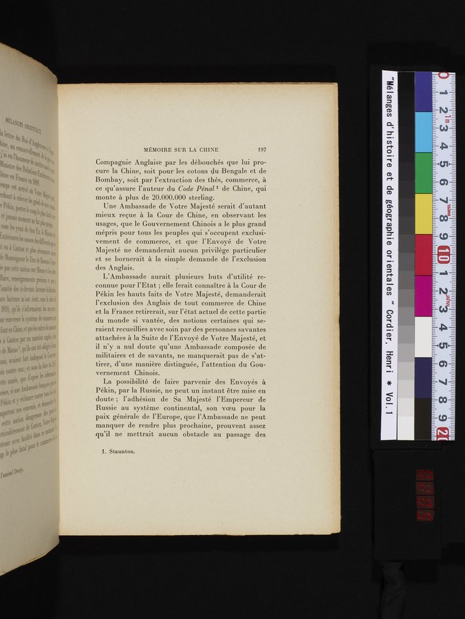 Mélanges d'Histoire et de Géographie Orientales : vol.1 / 205 ページ（カラー画像）