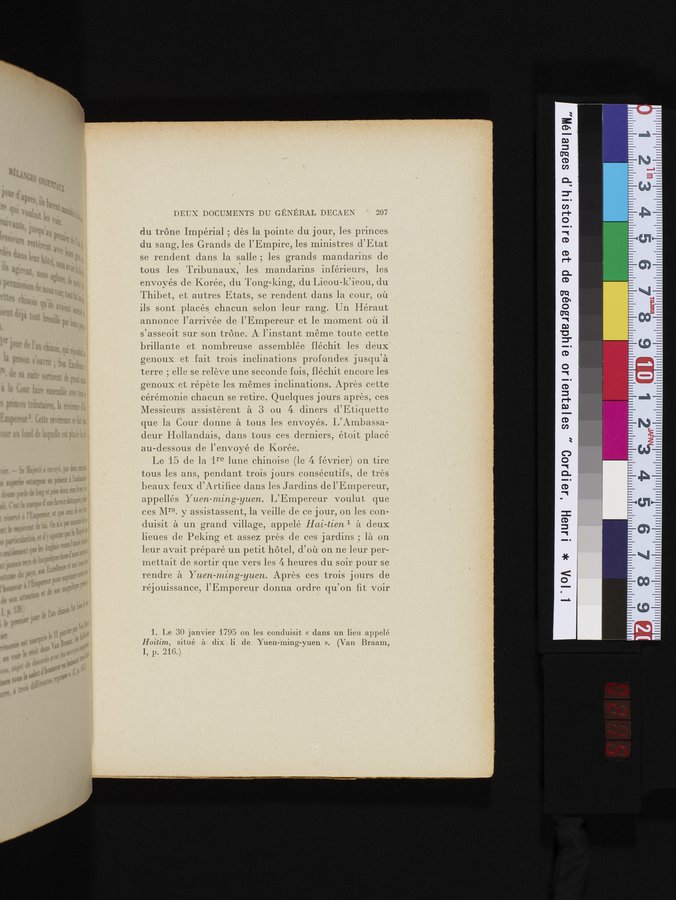 Mélanges d'Histoire et de Géographie Orientales : vol.1 / 215 ページ（カラー画像）