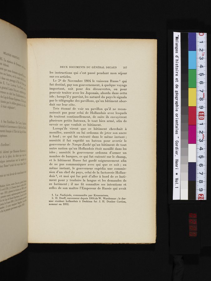 Mélanges d'Histoire et de Géographie Orientales : vol.1 / 225 ページ（カラー画像）