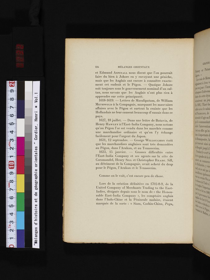 Mélanges d'Histoire et de Géographie Orientales : vol.1 / 232 ページ（カラー画像）
