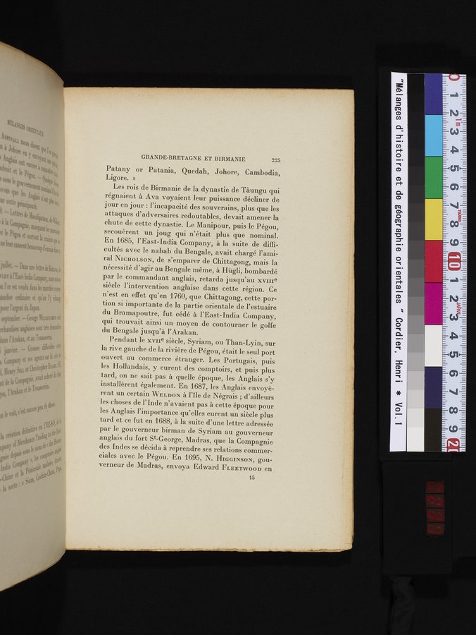 Mélanges d'Histoire et de Géographie Orientales : vol.1 / 233 ページ（カラー画像）