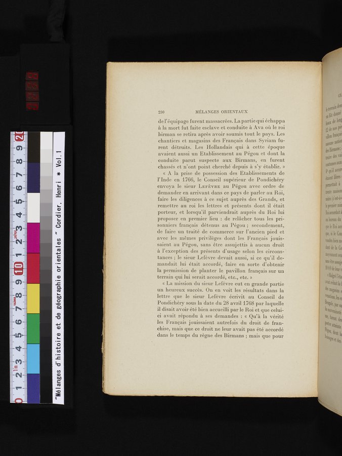 Mélanges d'Histoire et de Géographie Orientales : vol.1 / 238 ページ（カラー画像）