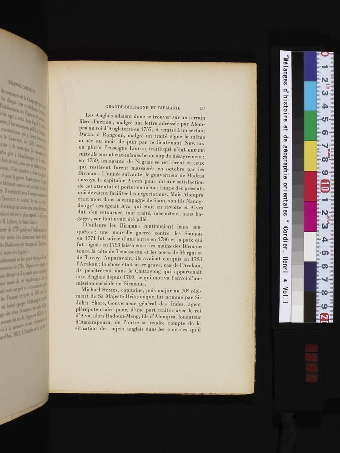 Mélanges d'Histoire et de Géographie Orientales : vol.1 / 241 ページ（カラー画像）