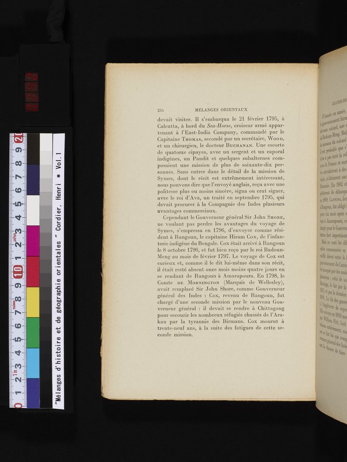 Mélanges d'Histoire et de Géographie Orientales : vol.1 / 242 ページ（カラー画像）