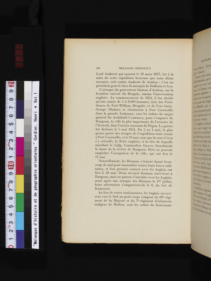 Mélanges d'Histoire et de Géographie Orientales : vol.1 / 244 ページ（カラー画像）