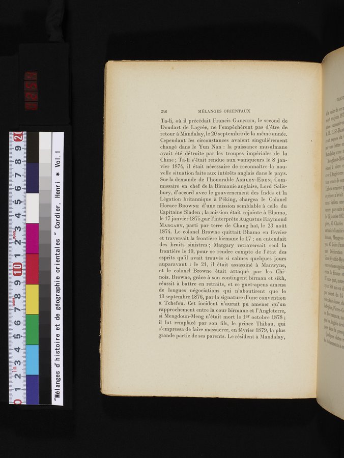 Mélanges d'Histoire et de Géographie Orientales : vol.1 / 254 ページ（カラー画像）