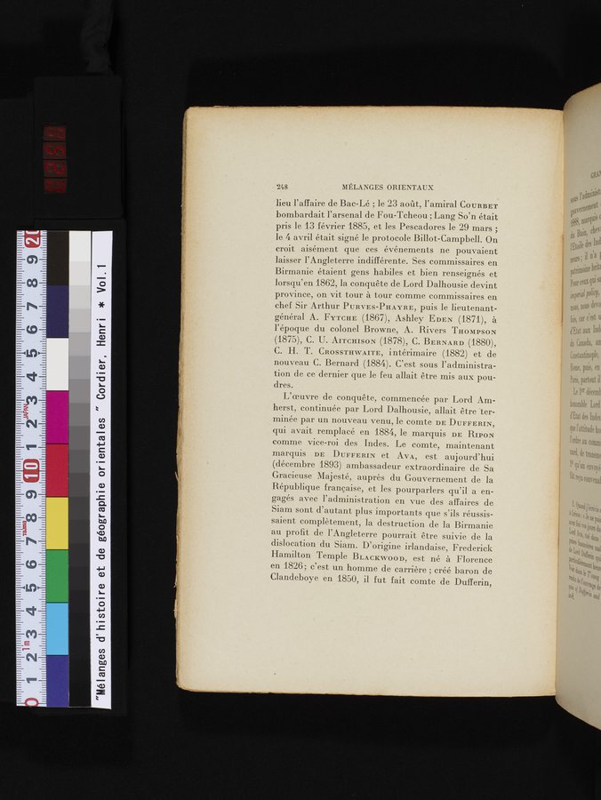 Mélanges d'Histoire et de Géographie Orientales : vol.1 / 256 ページ（カラー画像）