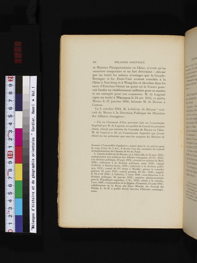 Mélanges d'Histoire et de Géographie Orientales : vol.1 / 266 ページ（カラー画像）