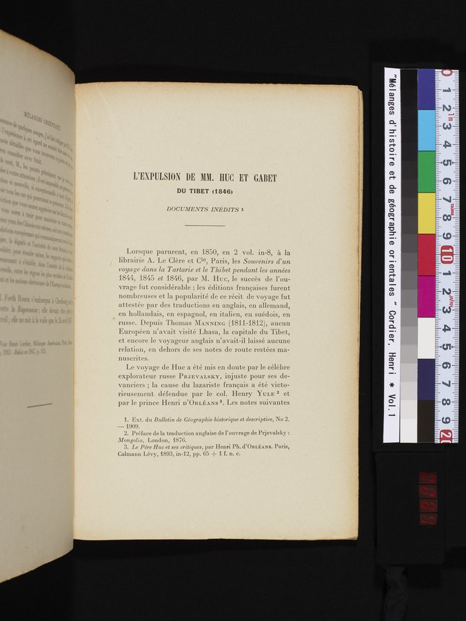 Mélanges d'Histoire et de Géographie Orientales : vol.1 / 289 ページ（カラー画像）