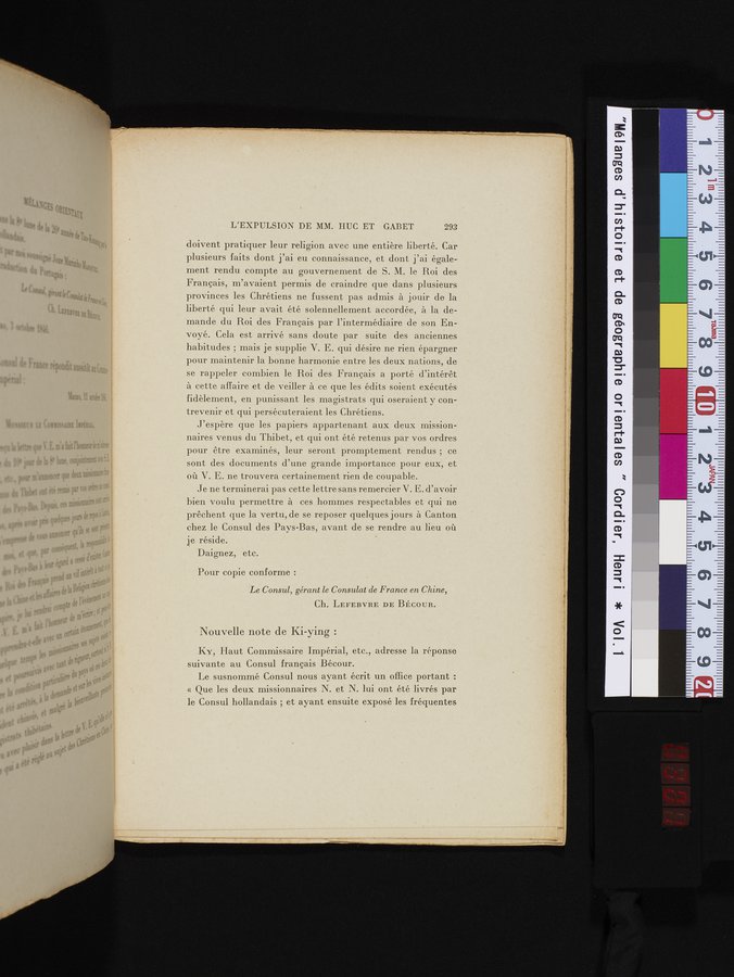 Mélanges d'Histoire et de Géographie Orientales : vol.1 / 301 ページ（カラー画像）