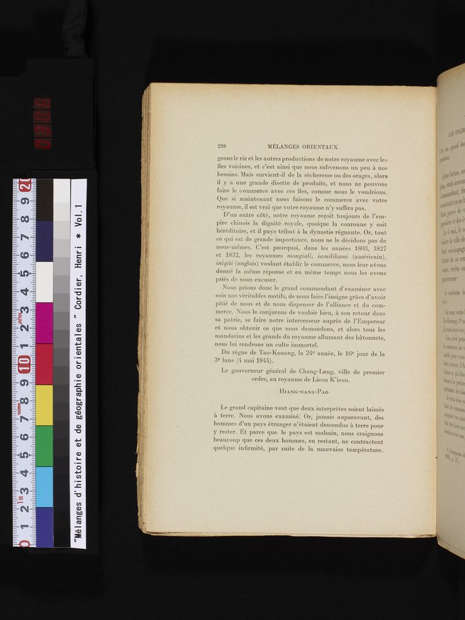 Mélanges d'Histoire et de Géographie Orientales : vol.1 / 306 ページ（カラー画像）