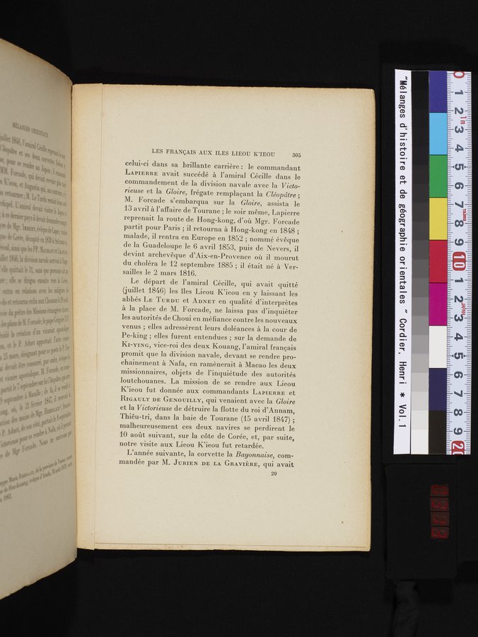 Mélanges d'Histoire et de Géographie Orientales : vol.1 / 313 ページ（カラー画像）