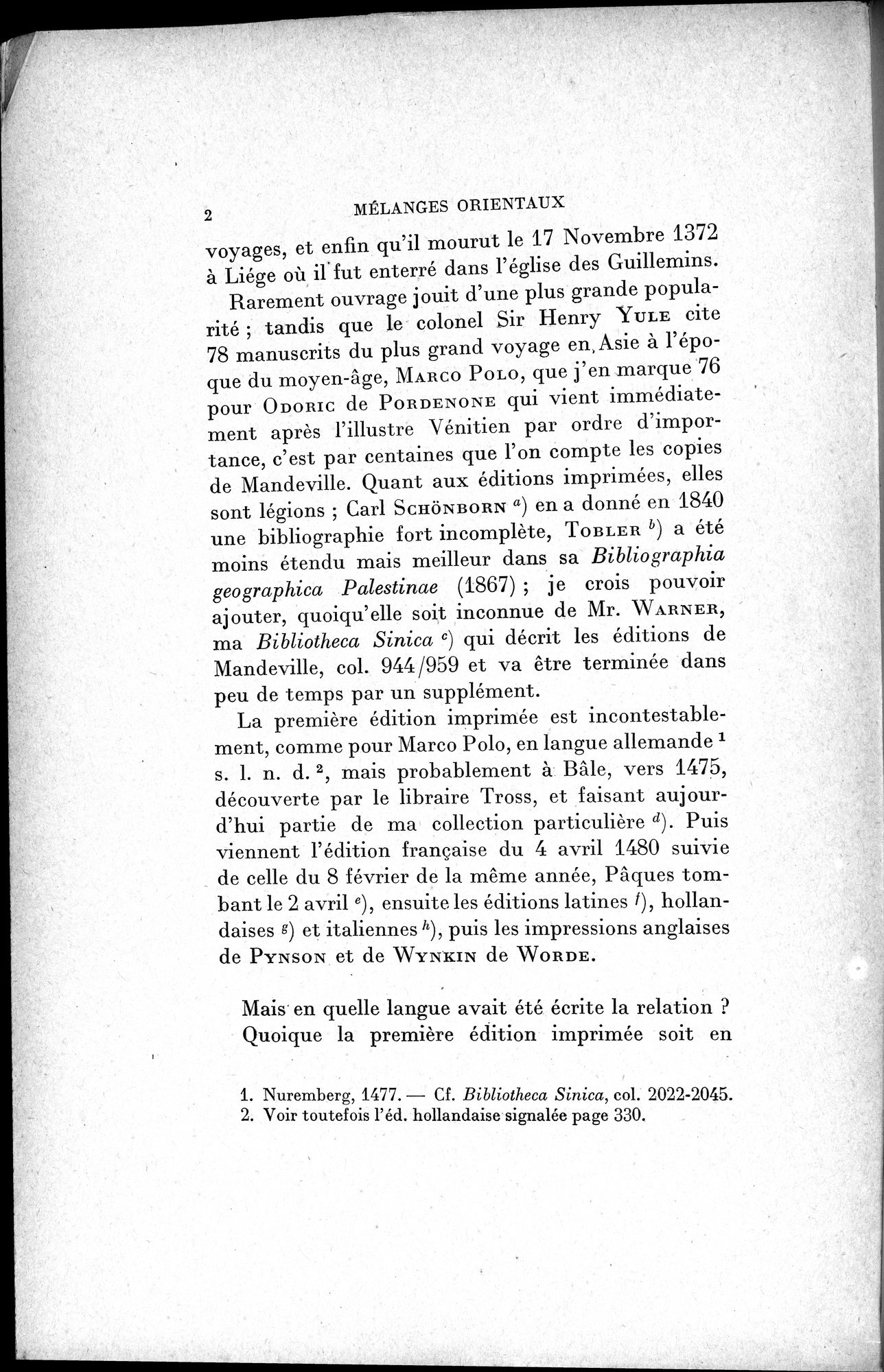 Mélanges d'Histoire et de Géographie Orientales : vol.1 / Page 10 (Grayscale High Resolution Image)