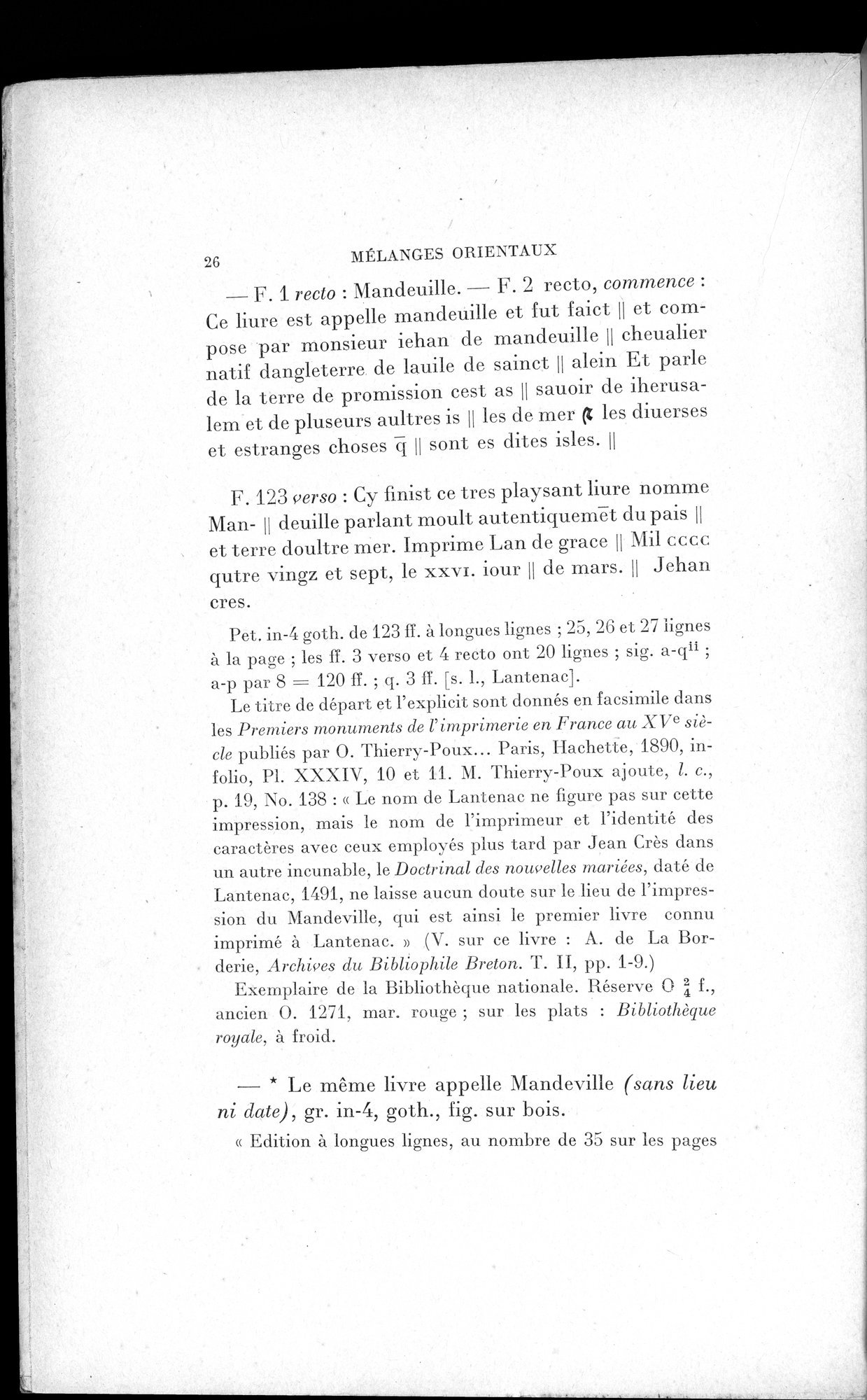 Mélanges d'Histoire et de Géographie Orientales : vol.1 / Page 34 (Grayscale High Resolution Image)