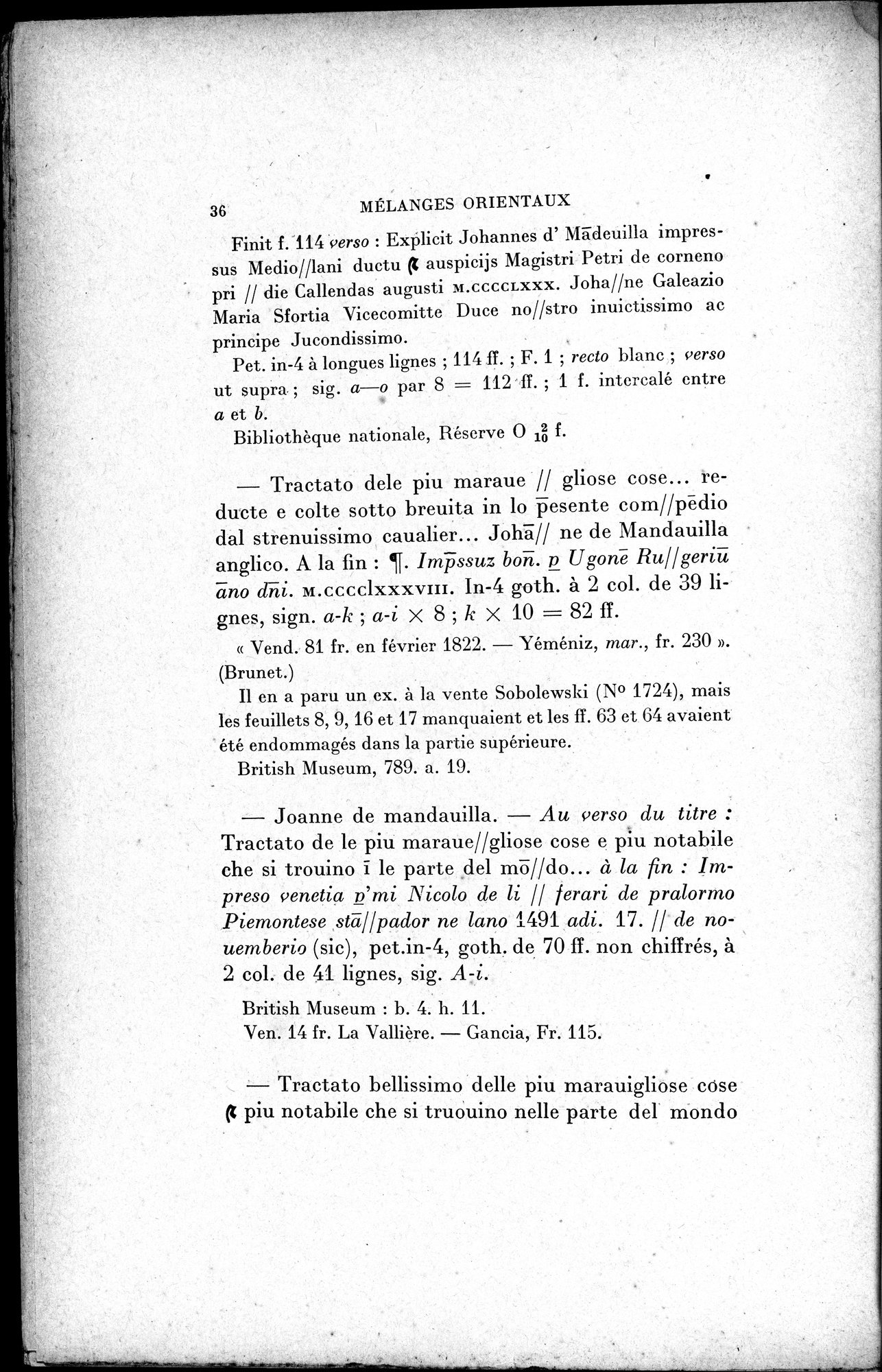 Mélanges d'Histoire et de Géographie Orientales : vol.1 / 44 ページ（白黒高解像度画像）