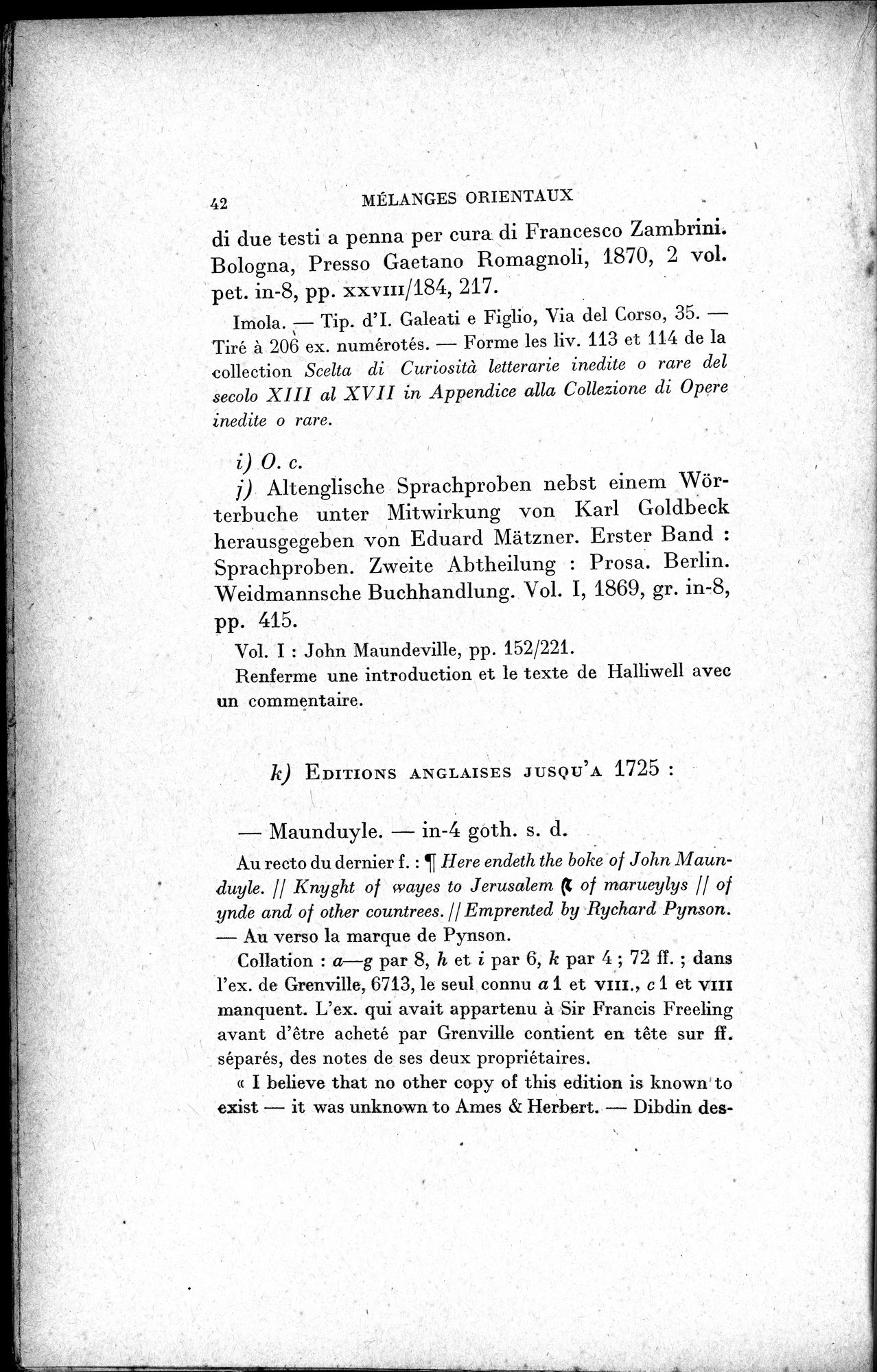 Mélanges d'Histoire et de Géographie Orientales : vol.1 / 50 ページ（白黒高解像度画像）