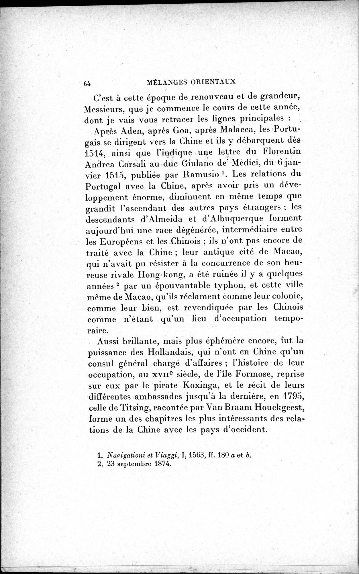 Mélanges d'Histoire et de Géographie Orientales : vol.1 / 72 ページ（白黒高解像度画像）