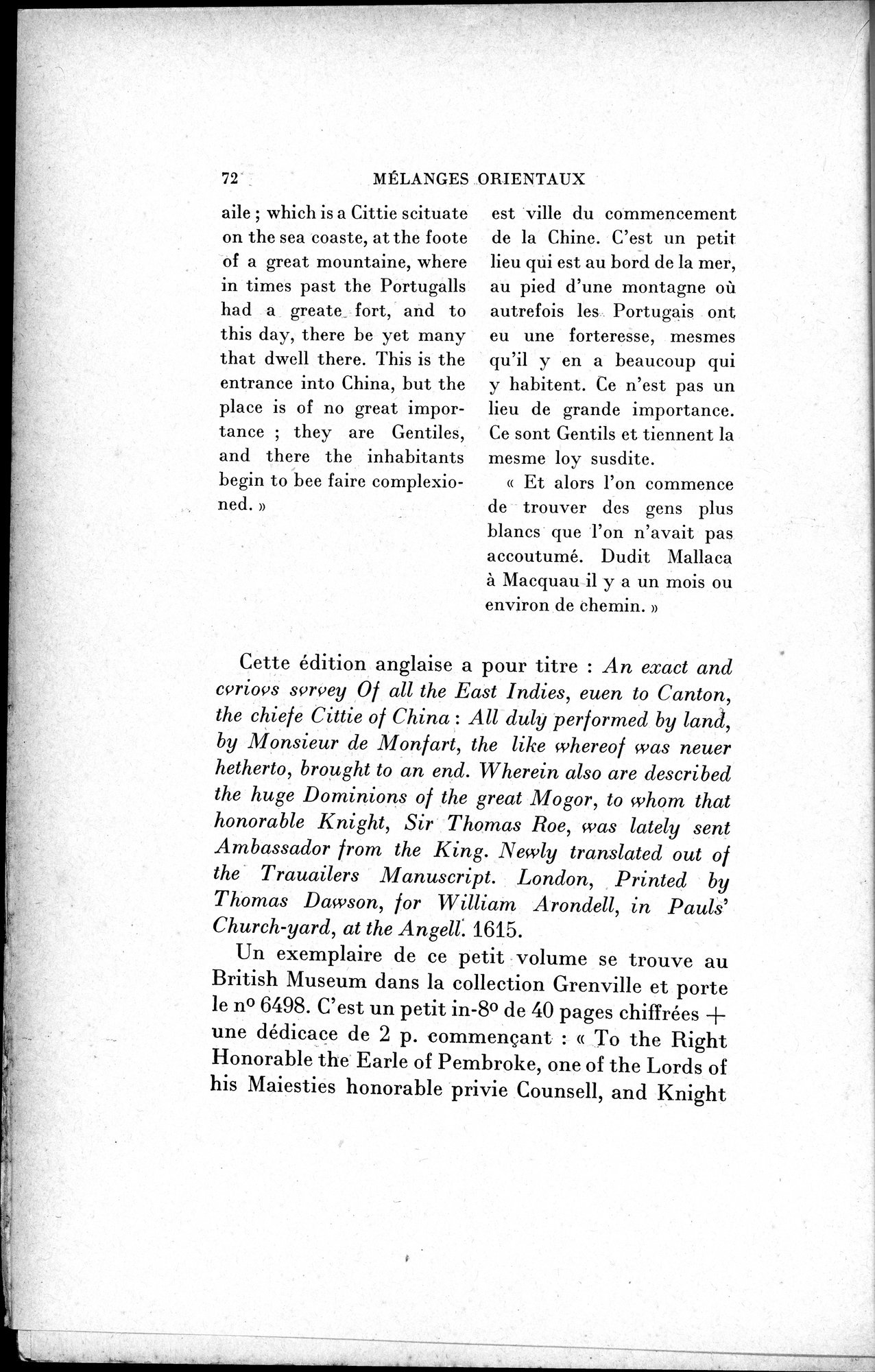 Mélanges d'Histoire et de Géographie Orientales : vol.1 / 80 ページ（白黒高解像度画像）