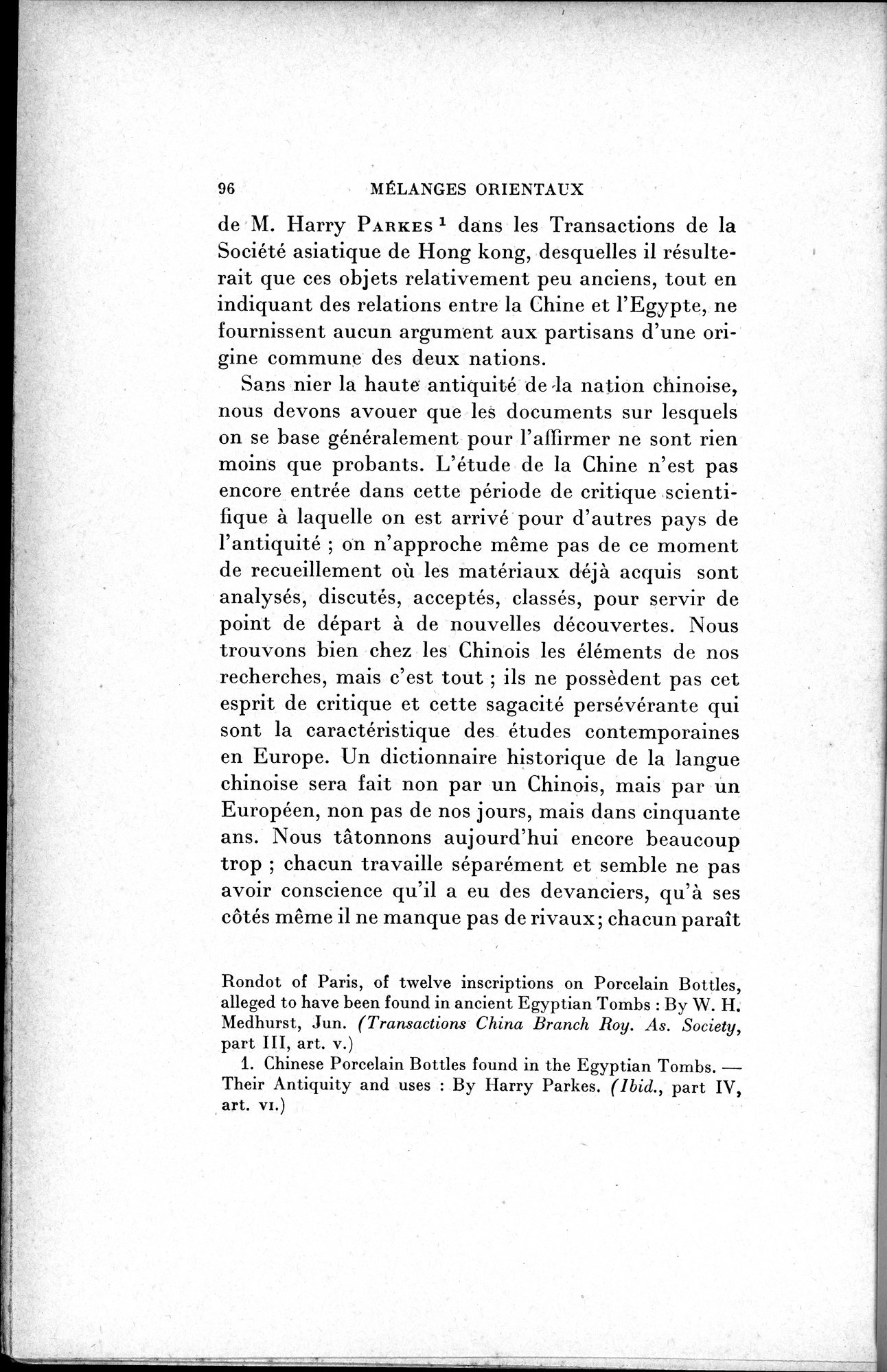 Mélanges d'Histoire et de Géographie Orientales : vol.1 / 104 ページ（白黒高解像度画像）