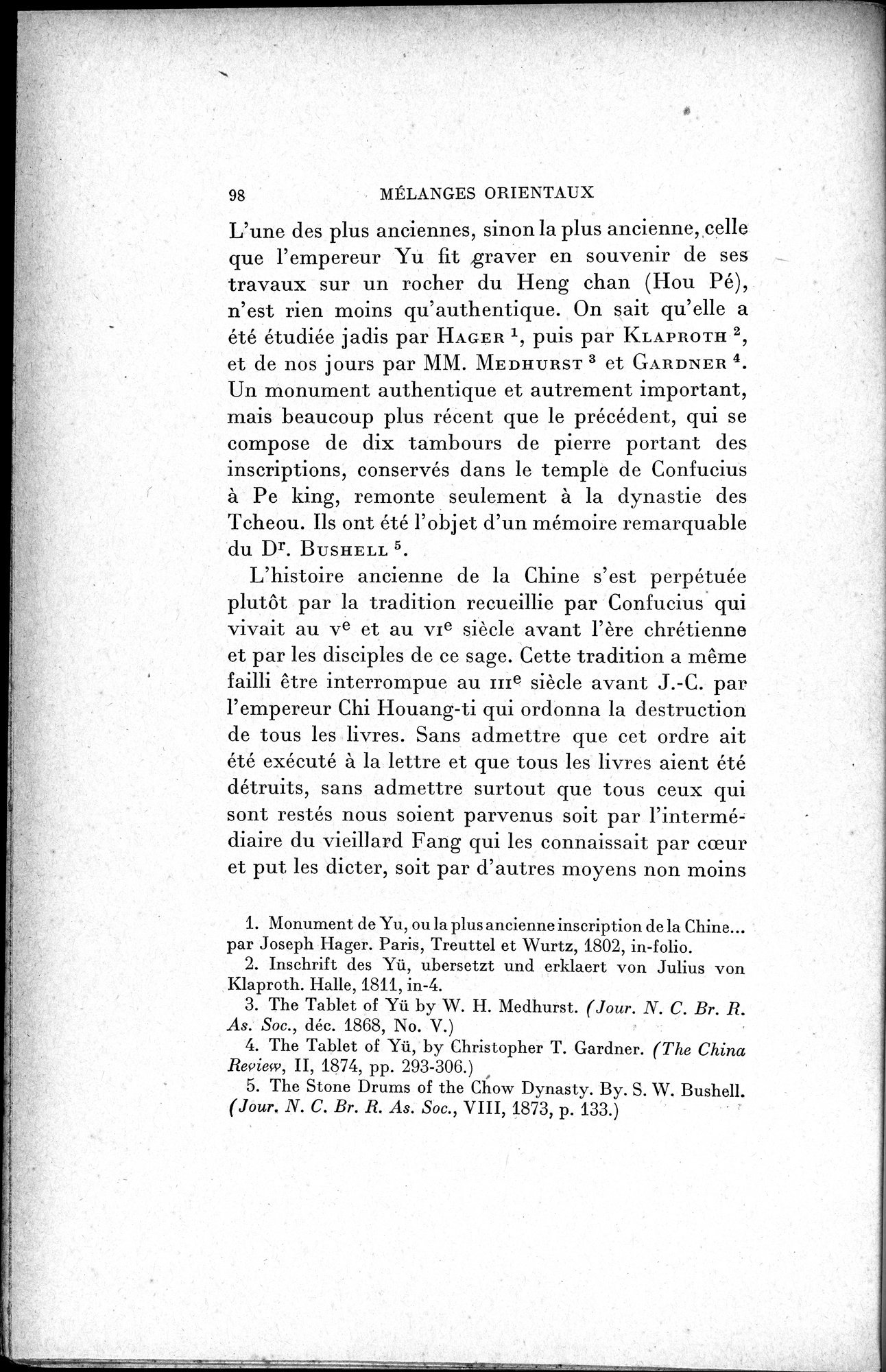 Mélanges d'Histoire et de Géographie Orientales : vol.1 / 106 ページ（白黒高解像度画像）