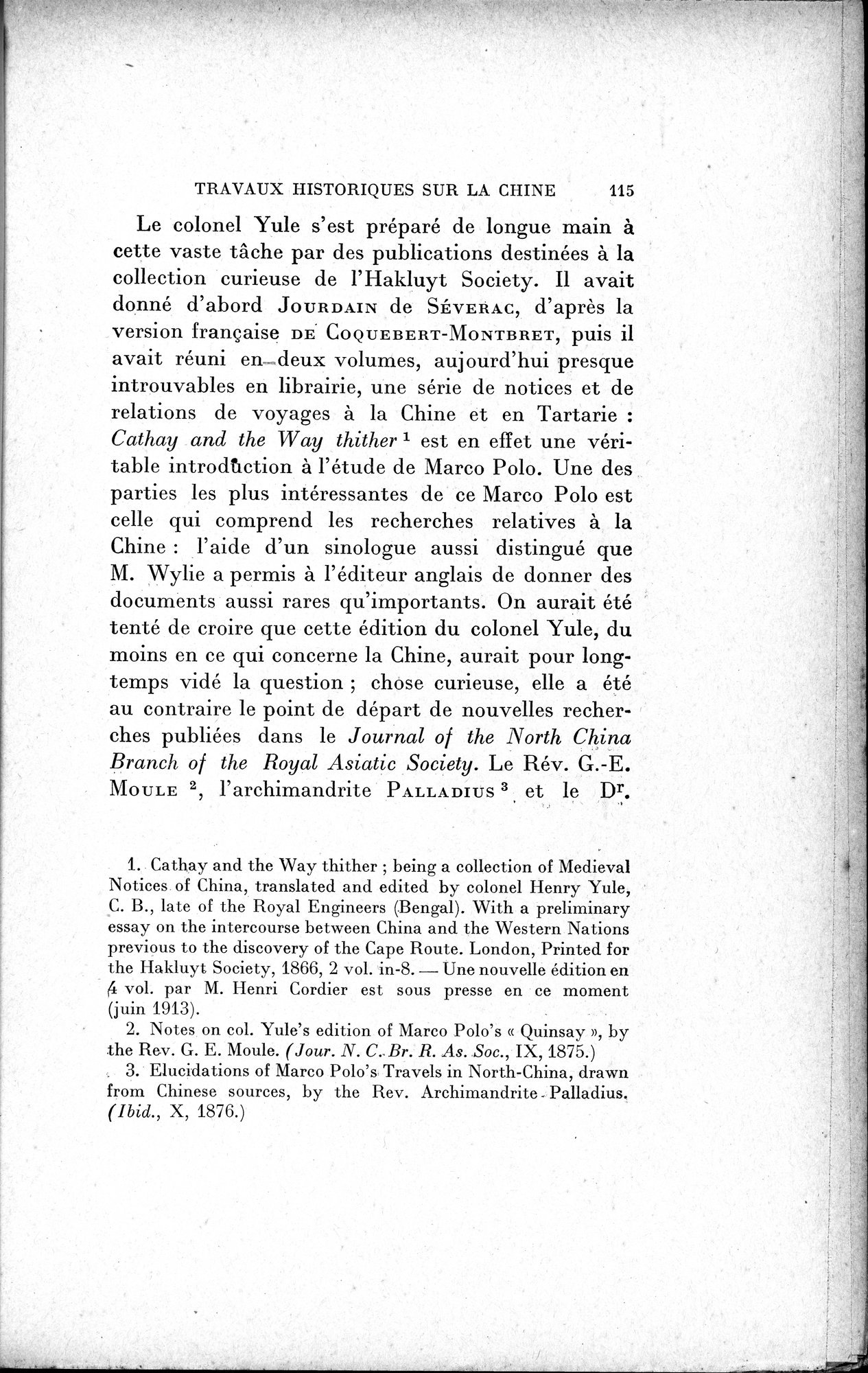 Mélanges d'Histoire et de Géographie Orientales : vol.1 / 123 ページ（白黒高解像度画像）
